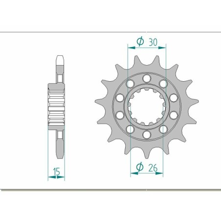 Kit de cadena 525XHR3 16/45 Standard - corona Standard 164800