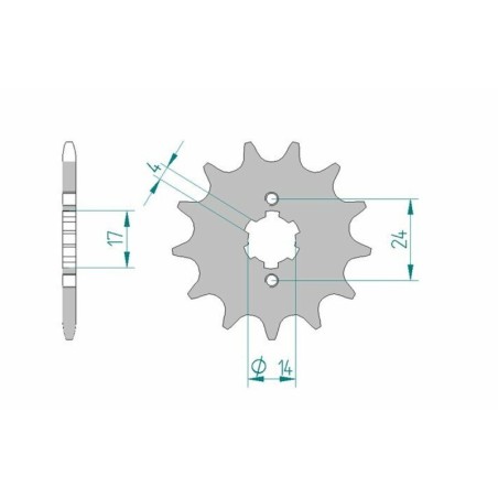 Kit de cadena AFAM A420M 11/53 - Corona standard tipo 41100