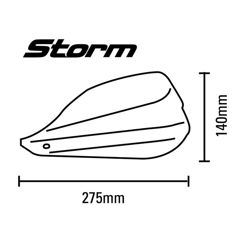 Kit de paramanos BARKBUSTERS Storm Ø22 universal - Negro