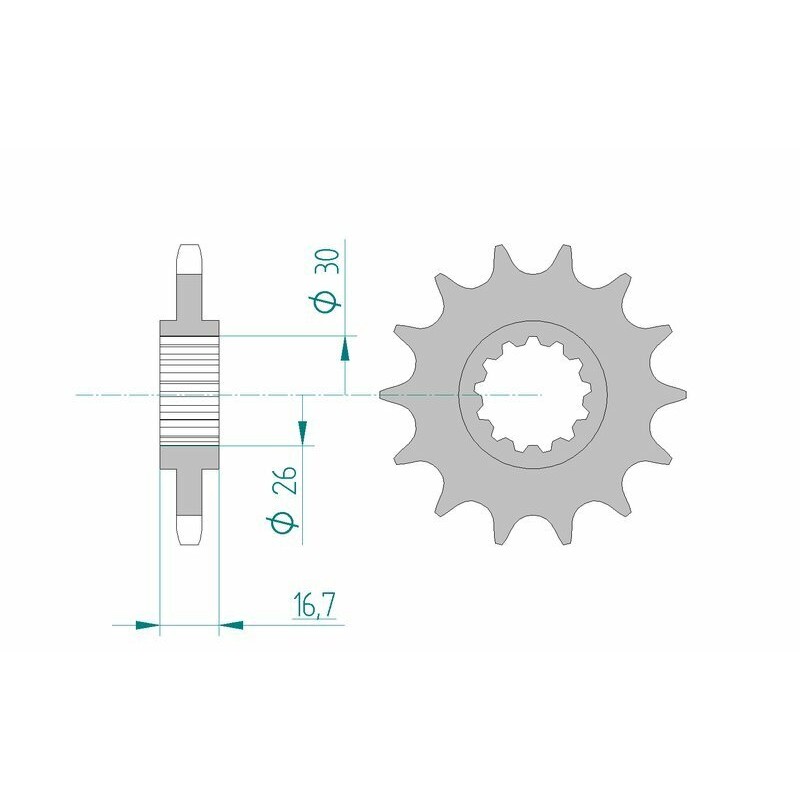 Kit cadena AFAM 525XSR2 15/47 Super-Reforzado - corona Standard 10613