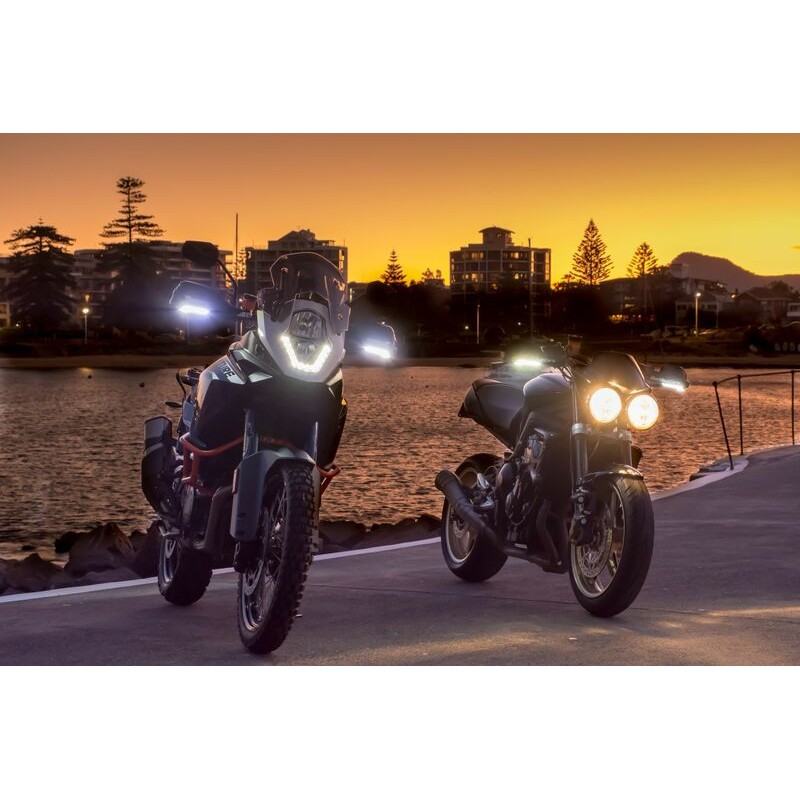 Kit luces de posición LED luz blanca, paramanos Barkbusters VPS,STORM