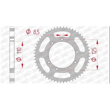 Kit de cadena AFAM A428M 13/60 - Corona standard tipo 59104