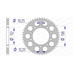 Corona AFAM aluminio ultraligera 11509 - Paso 520