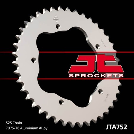 Corona JT SPROCKETS acero estándar 752 - Paso 525 - Requiere portacoronas JT SPROCKETS