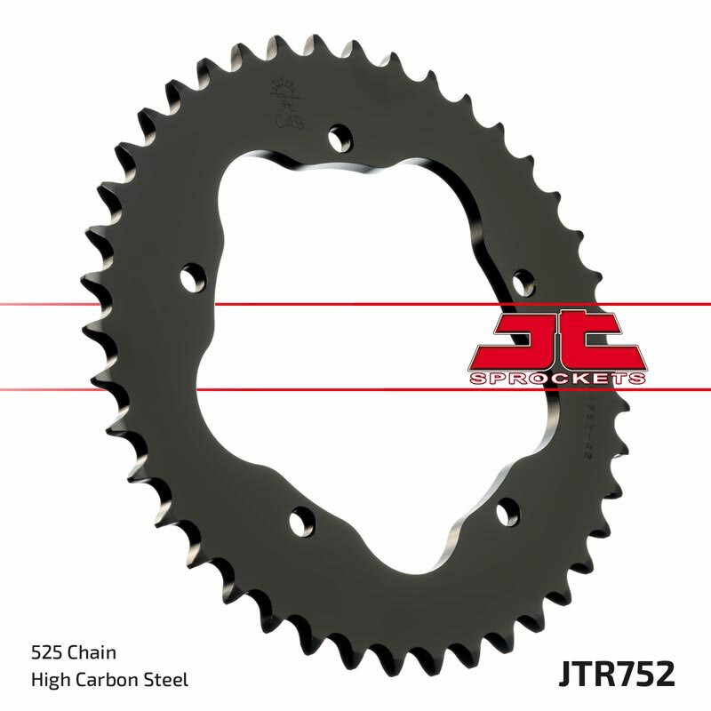 Corona JT SPROCKETS acero estándar 752 - Paso 525 - Requiere portacoronas JT SPROCKETS