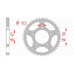 Corona AFAM acero estándar 14404 - Paso 525