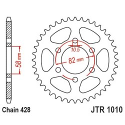 Corona JT SPROCKETS acero 1010 - 428