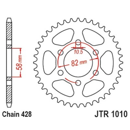 Corona JT SPROCKETS acero 1010 - 428