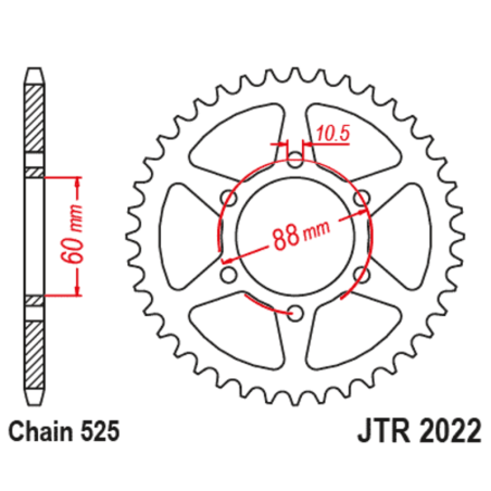 Corona JT SPROCKETS acero estándar 2022 - 525