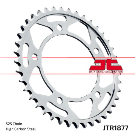 Corona JT SPROCKETS acero estándar 1877 - 525
