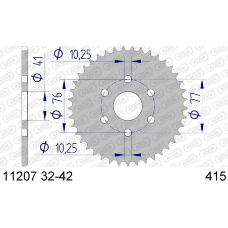 Corona AFAM aluminio ultraligera 11207 - Paso 415