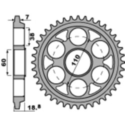 Corona PBR aluminio ultra-light anodizado 4522 - 525 2