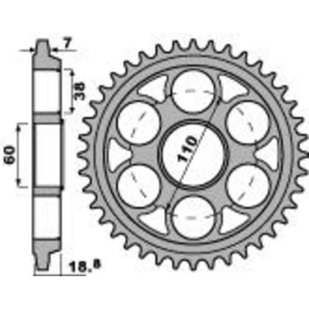 Corona PBR aluminio ultra-light anodizado 4522 - 525