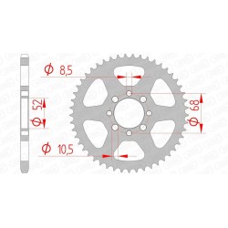 Corona AFAM acero estándar 14100 - Paso 420