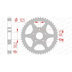 Corona AFAM acero estándar 92803 - Paso 530