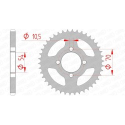 Corona AFAM acero estándar 10229 - Paso 428