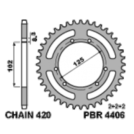 Corona PBR acero C45 estándar 4406 - 420