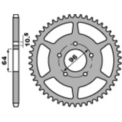Corona PBR acero C45 estándar 254 - 520