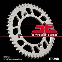 Corona JT SPROCKETS aluminio ultraligera autolimpiable 798 - Paso 428 2