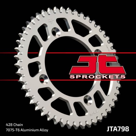 Corona JT SPROCKETS aluminio ultraligera autolimpiable 798 - Paso 428