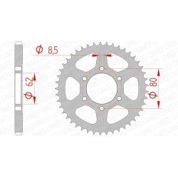 Corona AFAM acero estándar 12203 - Paso 428