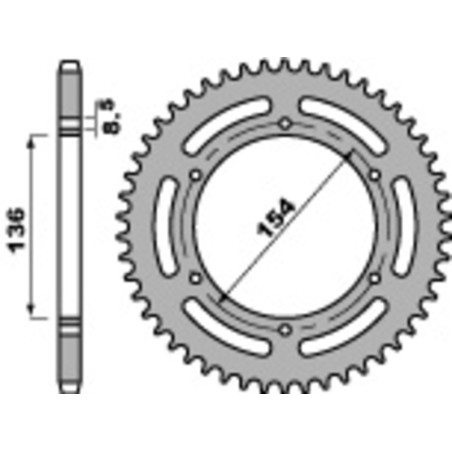 Corona PBR acero C45 estándar 4546 - 520
