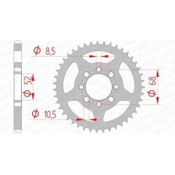 Corona AFAM acero estándar 14101 - Paso 428