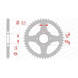 Corona AFAM acero estándar 12100 - Paso 420