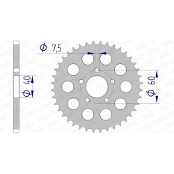 Corona AFAM aluminio 72105 - Paso 415