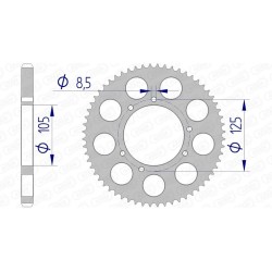 Corona AFAM aluminio 48200 - Paso 428