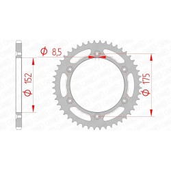 Corona AFAM acero estándar 12508 - Paso 520