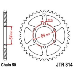 Corona JT 814 de acero con 40 dientes