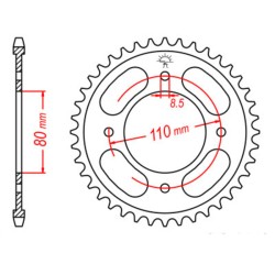 Corona JT SPROCKETS acero estándar 1219 - Paso 428 2