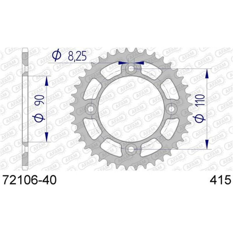 Corona AFAM aluminio 72106 - Paso 415