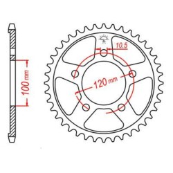 Corona JT SPROCKETS acero estándar 702 - Paso 525