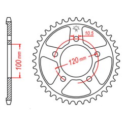Corona JT SPROCKETS acero estándar 702 - Paso 525 2