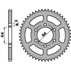 Corona PBR acero C45 estándar 809 - 428