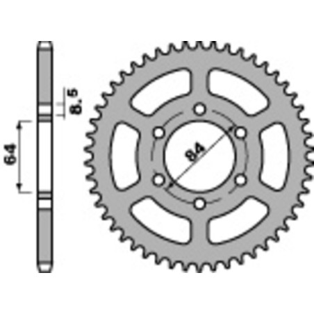 Corona PBR acero C45 estándar 809 - 428