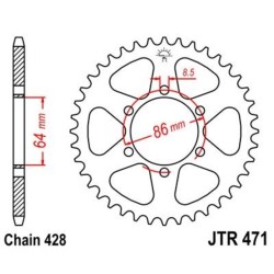 Corona JT 471 de acero con 50 dientes