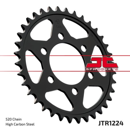 Corona JT SPROCKETS acero estándar 1224 - Paso 520
