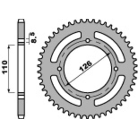 Corona PBR acero C45 estándar 4418 - 420