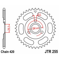 JT SPROCKETS Steel Standard Rear Sprocket 255 - 420
