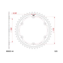 Corona AFAM acero estándar 86900 - 525