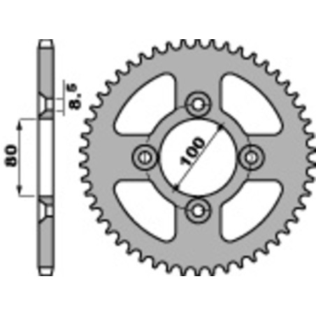Corona PBR acero C45 estándar 4351 - 428