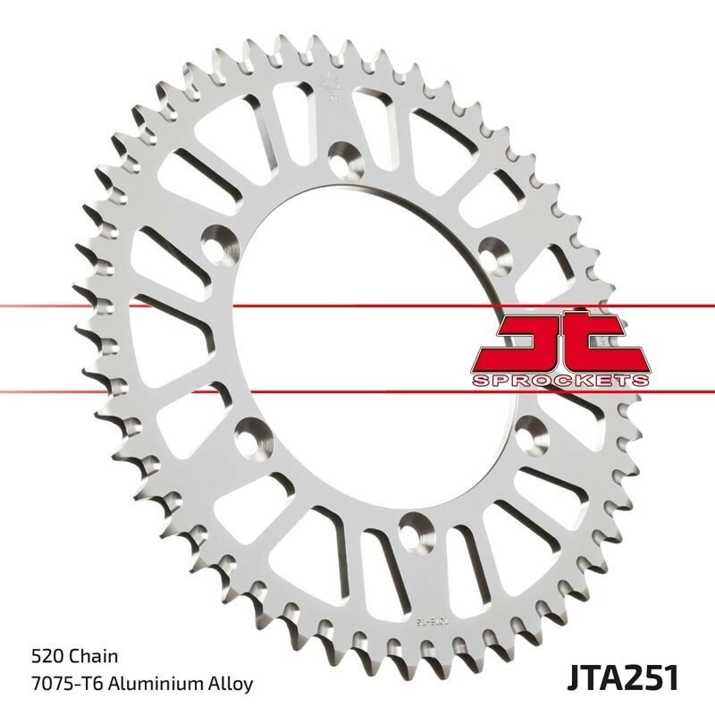 Corona JT SPROCKETS aluminio negro ultraligero 251 - 520