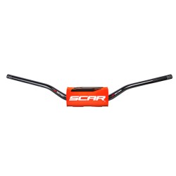 Manillar SCAR O² New CRF/KX Ø28,6mm - Negro / Protector naranja