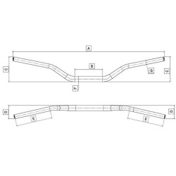 Manillar TOMASELLI HRN diámetro variable alumino - Bajo 2