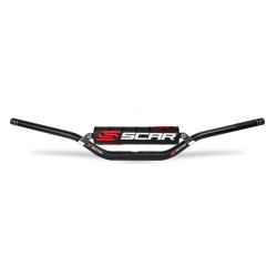 Manillar SCAR X² Stewart/Villopoto Ø28,6mm - Negro / Protector negro