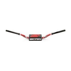 Manillar SCAR O² Color RC High Mini 65/85 Ø28,6mm - Rojo / Protector negro