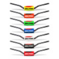 Manillar SCAR O² RC High Mini 65/85 Ø28,6mm - Negro / Protector naranja flúor 2